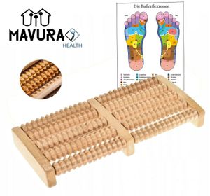 MAVURA Fußmassageroller Fußmassagegerät Fußroller Holzroller Fuß Massagegerät