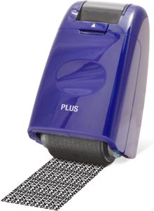 PLUS JAPAN Datenschutz Rollstempel Standard blau