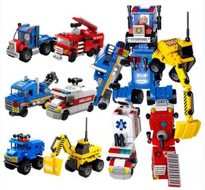 6 in 1 Transformers spielzeug, Roboter spielzeug, Roboter Klemm Bausteine Superset Konstruktion Spielzeug Roboter Bausteine Spielzeug