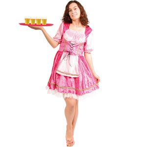 Pinkes Oktoberfest Damen Dirndl-Kostüm / Größe: XXL (52-54)