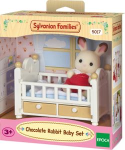 Sylvanian Hasen Baby mit Babybett