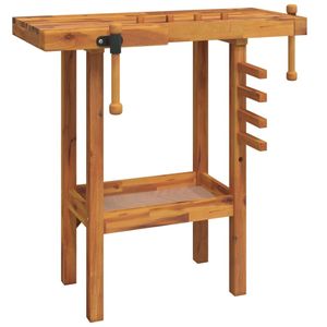 vidaXL Pracovný stôl so zvislami 92x48x83 cm z masívneho dreva akácie