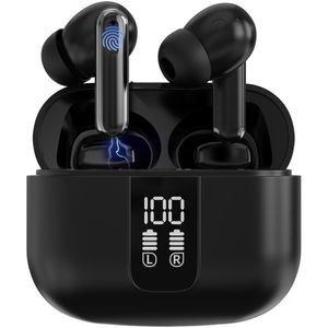 Strex Bluetooth Kopfhörer - Active Noise Cancelling - LED-Anzeige - Bluetooth-Kopfhörer Kabellos - Bluetooth 5.3 - In-Ear Ohrhörer - Schwarz Strex Bluetooth Kopfhörer - Active Noise Cancelling - LED-Anzeige - Bluetooth-Kopfhörer Kabellos - Bluetooth 5.3 - In-Ear Ohrhörer - Schwarz
