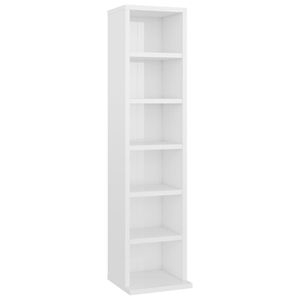 vidaXL CD-Schrank Hochglanz-Weiß 21x20x88 cm Holzwerkstoff