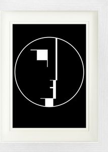 Oskar Schlemmer Gerahmtes Bild Mit Edlem Passepartout | Wand-Bilder | Im Bilderrahmen - Staatliches Bauhaus, Logo, 1922 (40 x 30 cm)
