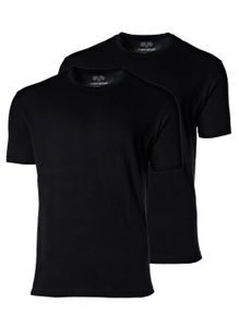 CECEBA Herren American T-Shirt, 2er Pack - Rundhals, Kurzarm, Baumwolle, uni Schwarz XXL