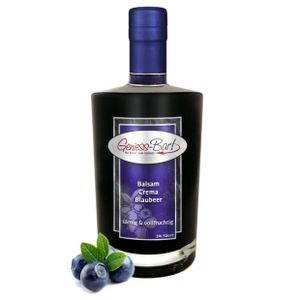 Balsamico Creme Blaubeer 0,7L 3% Säure mit original Crema di Aceto Balsamico di Modena IGP.