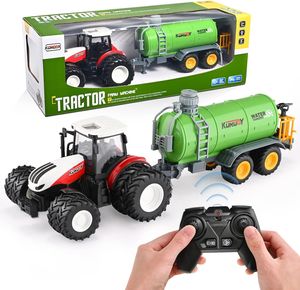 Ferngesteuerter Traktor, 1:24 Traktor Spielzeug mit Licht und Sound, Funktionen Elektronischer Traktor für 3+ Jungen