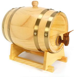 3 litrové dřevěné sudy na víno Whisky Cask Oak Barrel Liqueur Schnapps Cask, vhodné pro domácnost, bar, párty a banket, narozeninový dárek pro ni/něj, kvalitní whisky