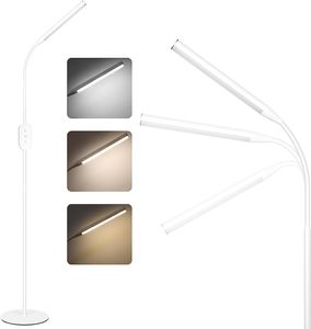 ZMH LED Stehlampe dimmbar Leselampe Touch Control 178CM Metal Design Leseleuchte mit Timer, Memory Function für Wohnzimmer Schlafzimmer Arbeitszimmer