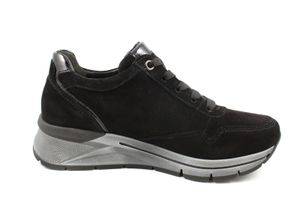 Gabor Comfort Sneaker - Schwarz Veloursleder Größe: 37.5 Normal