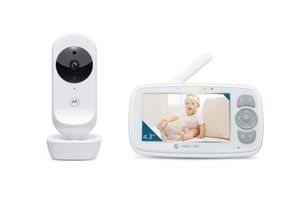 Motorola Nursery Babyphone - mit Kamera - VM34 - 4.3-Zoll Farbdisplay - Infrarot-Nachtsicht - Wiegenlieder