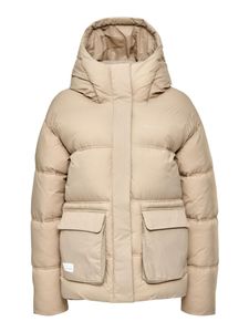 Mazine Winter-Jacke Herren Damen warme Moody Puffer greige XL (Damen)