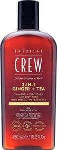 American Crew 3 w 1 Imbir + Herbata Szampon, odżywka i żel pod prysznic 450 ml