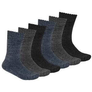 OCERA 6 Paar Herren Thermo-Socken mit Vollfrottee und Soft-Bund im Farbmix - Grau, Blau, Anthrazit G