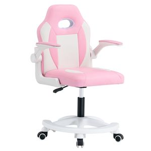Kondela Kinderstuhl mit Fußhocker Odelia - rosa / weiß Kondela Kinderstuhl mit Fußhocker Odelia - rosa / weiß