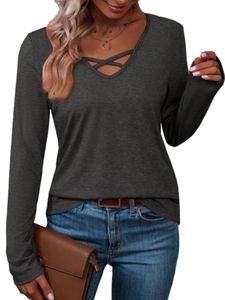 Damen Langarmshirts Sweatshirts Lässiger Pullover Lose T-Shirt Dailywear Oberteile Schwarz,Größe L