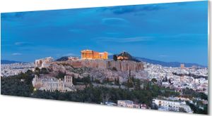 Glasbilder 125x50 Wandkunst Griechenland Panorama von Athen Glasbilder 125x50 Wandkunst Griechenland Panorama von Athen