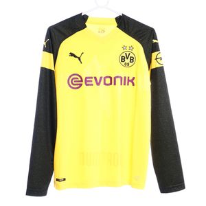 Puma BVB Borussia Dortmund - Kinder LS Langarm Heim Trikot 18/19 - 753313-01 gelb , 176