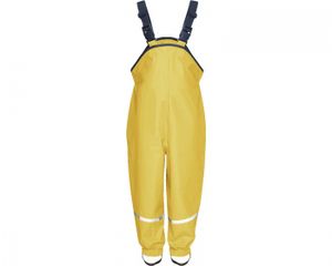 Playshoes Fleece-Trägerhose, gelb, 140