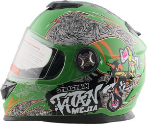 Integralhelm Helm Kinderhelm Motorradhelm Jethelm Crosshelm grün Größe XXS Integralhelm Helm Kinderhelm Motorradhelm Jethelm Crosshelm grün Größe XXS