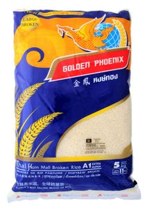 [ 5kg ] GOLDEN PHOENIX Thai Duftreis Bruch A1 EXTRA SUPER / Jasmine Broken Rice LARGE BROKEN