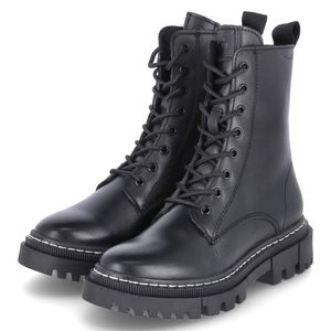 Tamaris Damen Boot Schnürbooty Stiefelette Schnürung Reißverschluss 1-25276-41, Größe:39 EU, Farbe:Schwarz