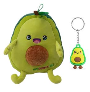 Soma Plüsch Avocado Cuddle Kissen Kawaii XXL 50cm Lebensmittel Spielzeug Kuscheltier Plüsch-Tier Toy Früchte grün Geschenkidee + GRATIS Schlüsselanhänger