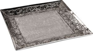 Dekoteller silber eckig Ranke 38 cm formano