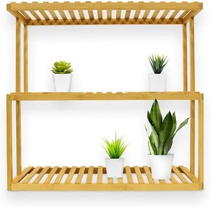 Bambusová polica na rastliny a dekoratívne predmety Kano 68 x 30 x 71 cm