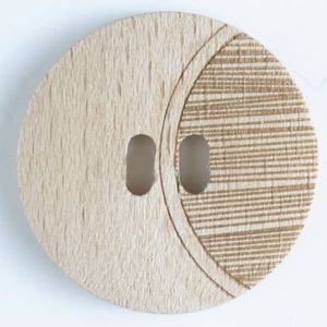 Holzknopf, 2 Loch Farben allgemein: Braun, Durchmesser: 18 mm