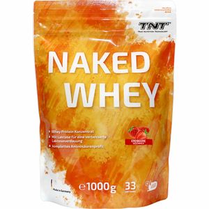 TNT (True Nutrition Technology) Naked Whey Protein Konzentrat mit Laktase 1000g Erdbeer