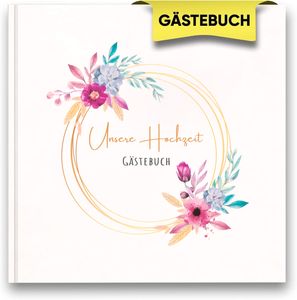 Hochzeitsbuch Gästebuch zur Hochzeit | Hochzeitsalbum - Hardcover | 21x21cm | 120 Seiten