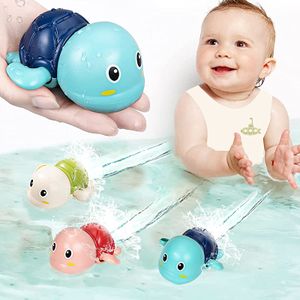 3 Stück Baby Badespielzeug, Schwimmtier, Badewannenspielzeug Uhrwerk Schildkröten, Wasserspielzeug Kinder