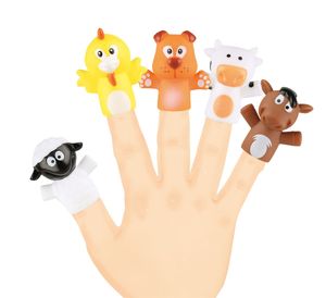 Sunflex Fingerpuppen Bauernhoftiere | Fingertier Handpuppen Finger Motorik Tiere Bauernhof Kinder