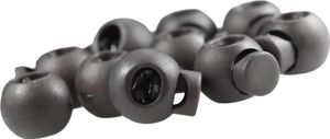 10 Einloch Kordelstopper Kordelenden Kordelklemme rund 15x19mm, Farbwahl