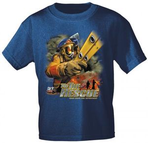 T-Shirt mit Print - Feuerwehr - 10589 - versch. Farben zur Wahl - Gr. S-XXL Color - Navy Größe - XXL