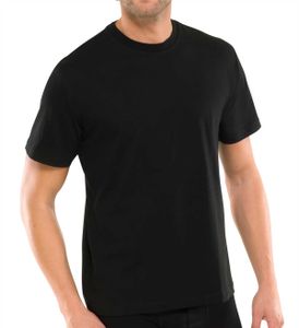 Schiesser Herren Unterhemd American T-Shirt Rundhals Doppelpack - 208150, Größe Herren:M, Farbe:schwarz