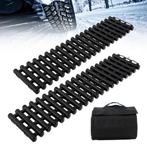 COSTWAY 2 Stücke Anfahrhilfe Auto mit Tasche, Sandbleche Offroad, Traktionsmatte, Traktionshilfe für Wohnmobil, PKW, LKW 82x21x2,8cm