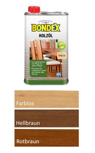 Bondex 250 ml Holzöl Auffrischung + Pflege geölte Möbel Pflanzliche Öle, Rotbraun