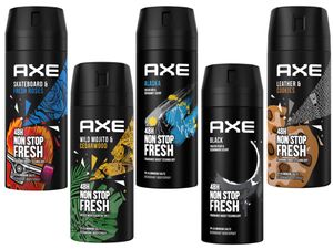 AXE Bodyspray Deo Spray Set 5x 150ml in beliebten Duftrichtungen für besonders viel Frische und Abwechslung, ohne Aluminium, mit 48h Schutz