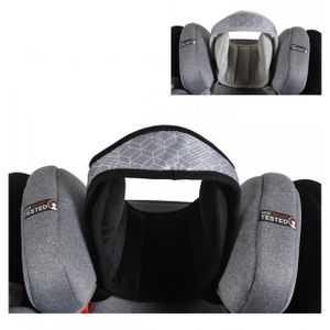 Cangaroo Kindersitz-Kopfstütze Shelter ergonomisch Kopfschutz für Auto Kopfgurt grau