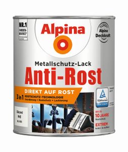 Alpina Metallschutz-Lack Anti-Rost 750 ml weiß glänzend