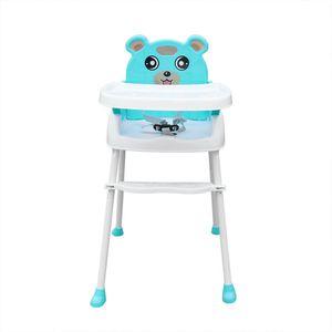 4v1 Dětská židle Dětská vysoká židle Výškově nastavitelná jídelní židle Dětská vysoká židle ABS plastová zelená