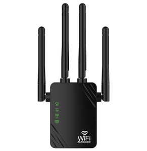 WLAN Verstärker 1200Mbit/s Dualband 2,4GHz+5GHz WiFi Booster mit Repeater/Router/Access Point Modus, 4 Antenne, Einfache Einrichtung