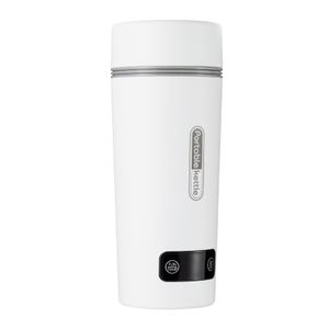 350ml Edelstahl Wasserkocher mit intelligenter Temperatureinstellung Reise Heizung Tasse (weiß)