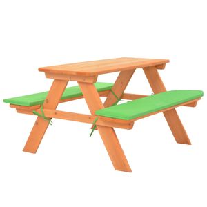 vidaXL Kinder-Picknicktisch mit B?nken 89¡Á79¡Á50 cm Massivholz Tanne