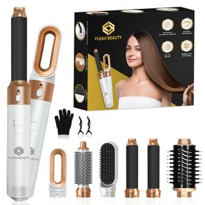 Fleau Beauty kulma – PRO edice – Multistyler – Vysoušeč vlasů – Kulmofén – Stylingový kartáč – Fénový kartáč – 6 v 1 set – Bílá