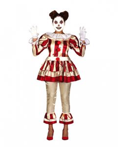 Noble  Clown Damen Kostüm für Erwachsene als Verkleidung für Halloween und Karneval Größe: L
