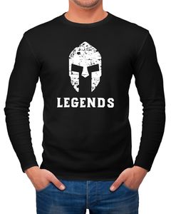 Herren Longsleeve Legends Legends Sparta Spartaner Helm Langarmshirt Neverless®  L